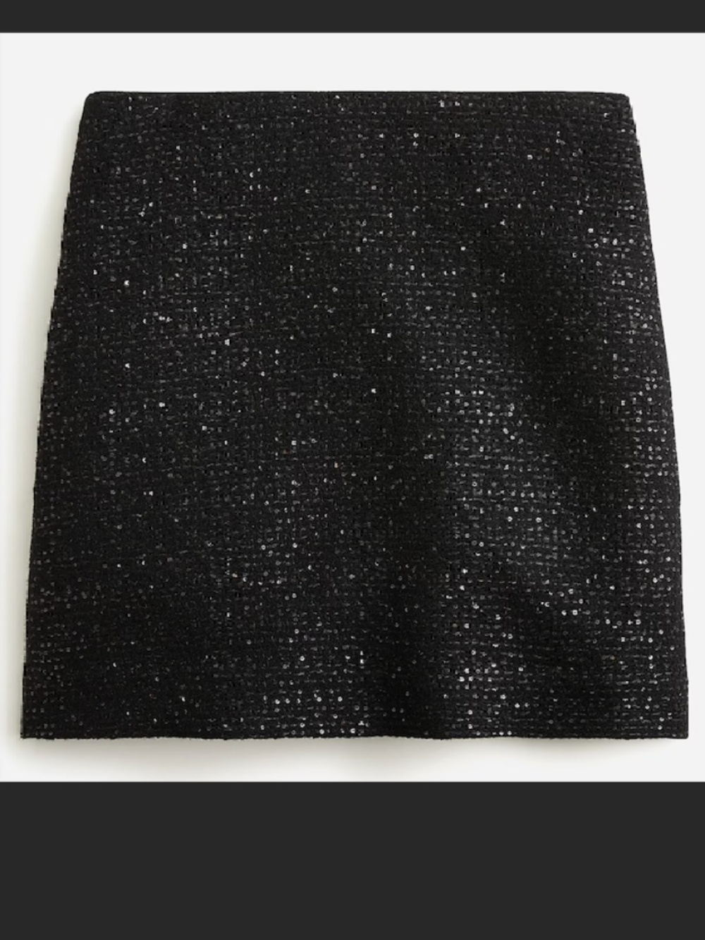 Sequin tweed mini skirt